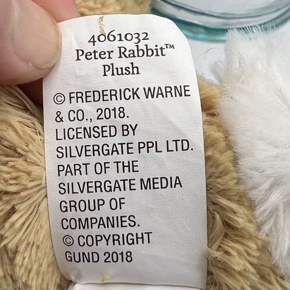 Gund Classic Beatrix Potter Peter Rabbit Easter Stuffed Animal Plush 8" 2018 - Picture 9 of 11
